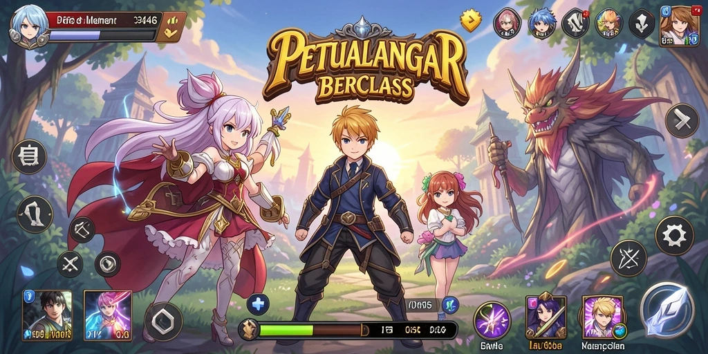 Tampilan gameplay menarik dari 3446 yang penuh warna.