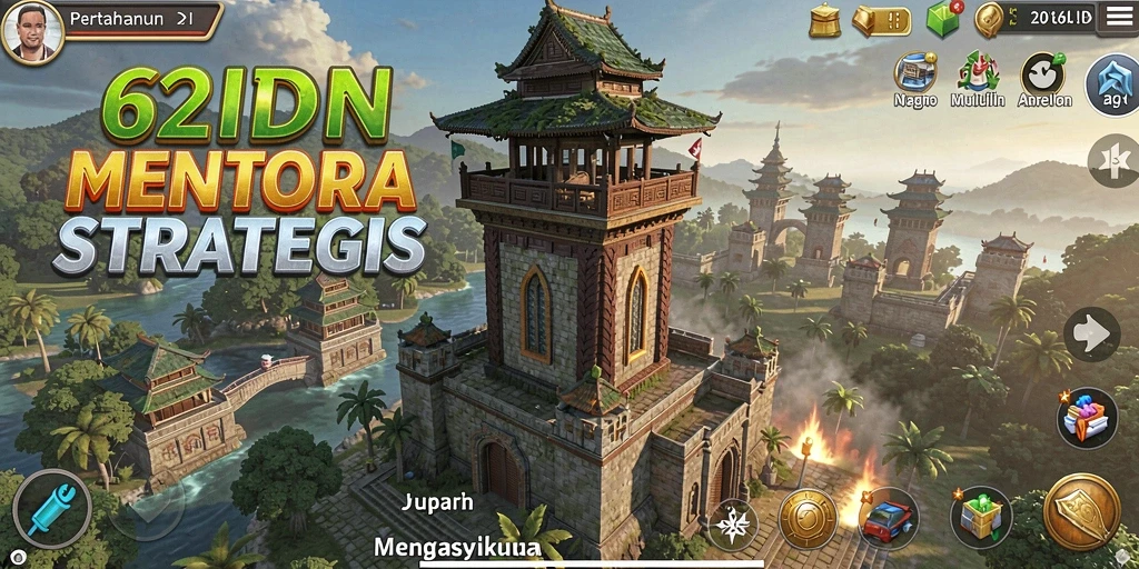 Tampilan gameplay menara pertahanan yang penuh aksi dan strategi.