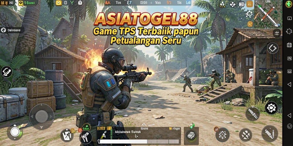 Tampilan gameplay ASIATOGEL88 dengan aksi tembak-menembak yang mendebarkan.