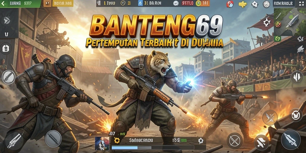 Gameplay BANTENG69 menampilkan aksi nyata dalam pertempuran Battle Royale.