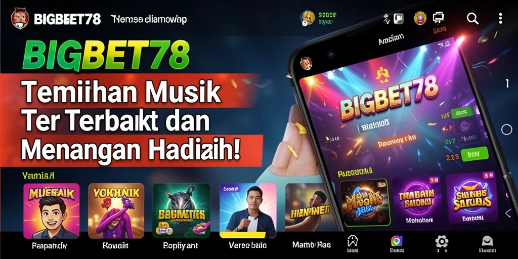 Screenshot gameplay BIGBET78 menampilkan interaksi seru dengan musik.