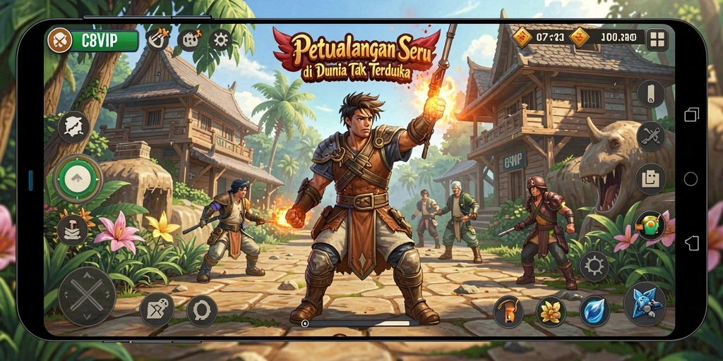 Screenshot gameplay C8VIP menampilkan petualangan seru dan grafis yang menakjubkan.