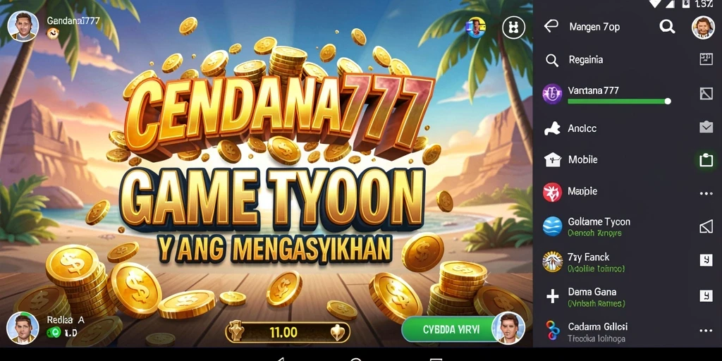 Tampilan gameplay menarik dari CENDANA777 yang menunjukkan manajemen bisnis.
