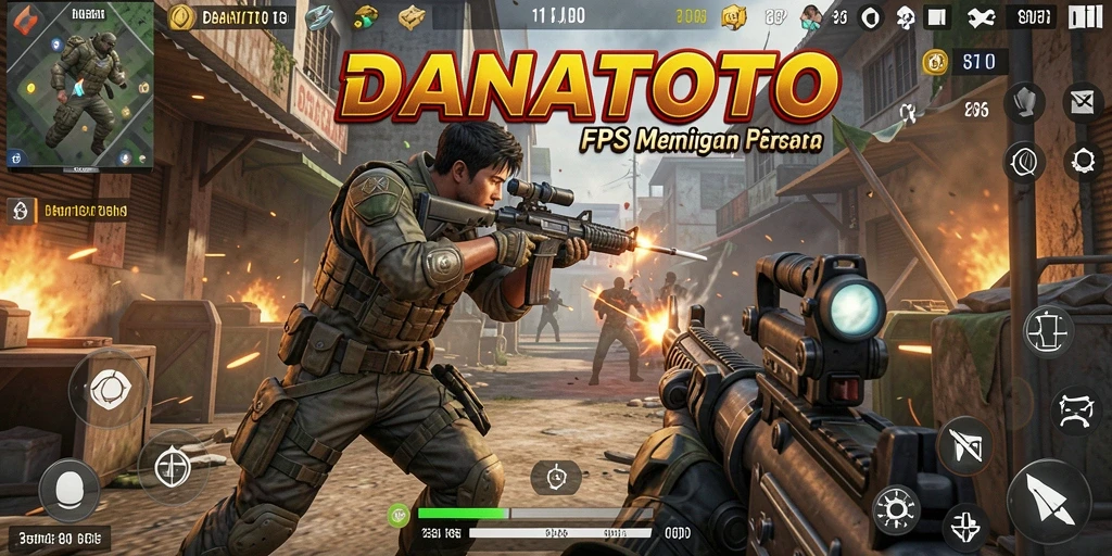 Gameplay seru DANATOTO dengan aksi tembak-menembak yang bagi FPS.