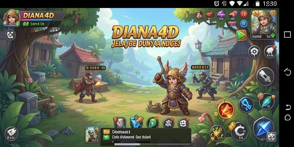 Tampilan gameplay DIANA4D yang menarik dan penuh strategi.