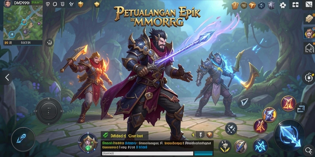Tangkapan layar menunjukkan aksi seru dalam pertempuran MMORPG.