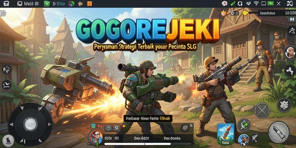 Screenshot gameplay GOGOREJEKI yang menunjukkan strategi pertempuran intens.