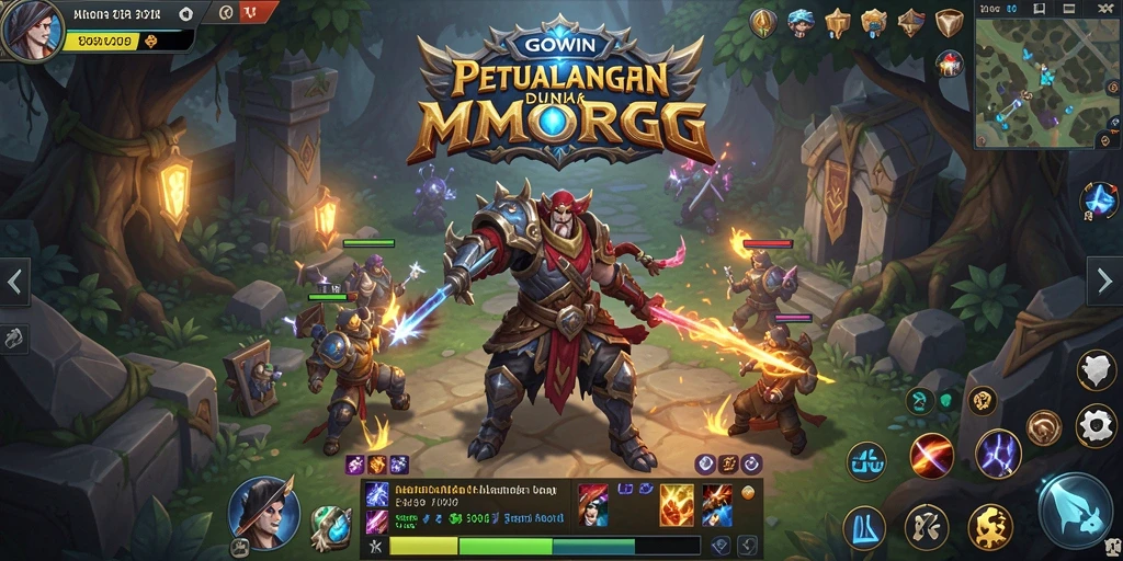 Gameplay seru GOWIN dalam dunia MMORPG yang kaya.