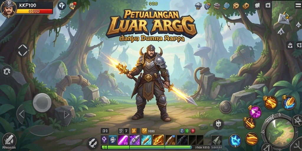 Tampilan petualangan seru dalam gameplay KPK100.