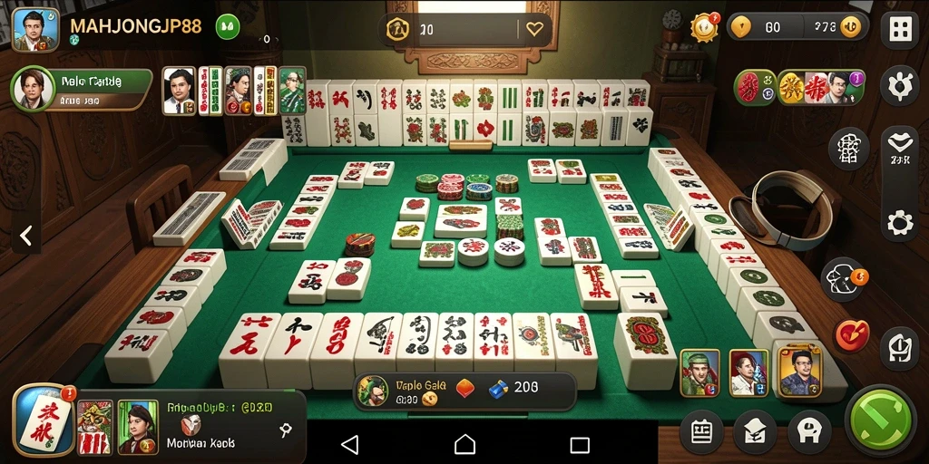 Tampilan gameplay seru dalam MAHJONGJP88 di kategori Gaple.