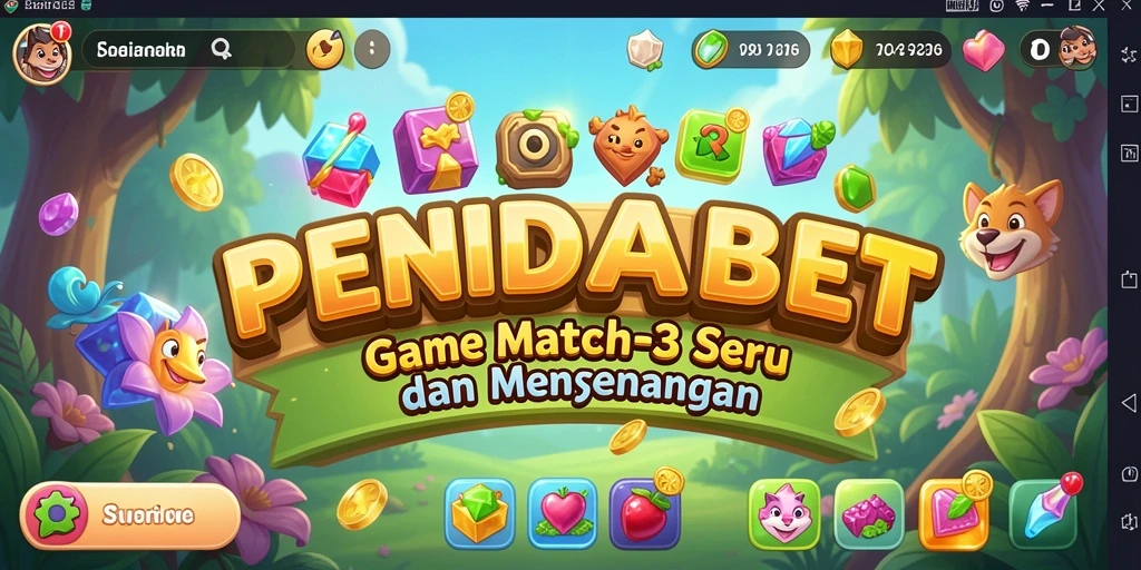 Screengrab utama PENIDABET menampilkan gameplay seru dari Match-3.