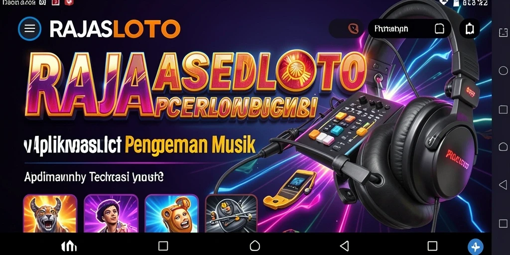 Screenshot gameplay RAJASLOTO menampilkan antarmuka musik yang menarik.