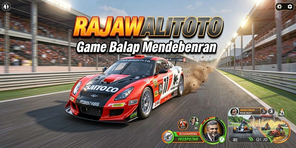 Tampilan gameplay balap mendebarkan di RAJAWALITOTO.