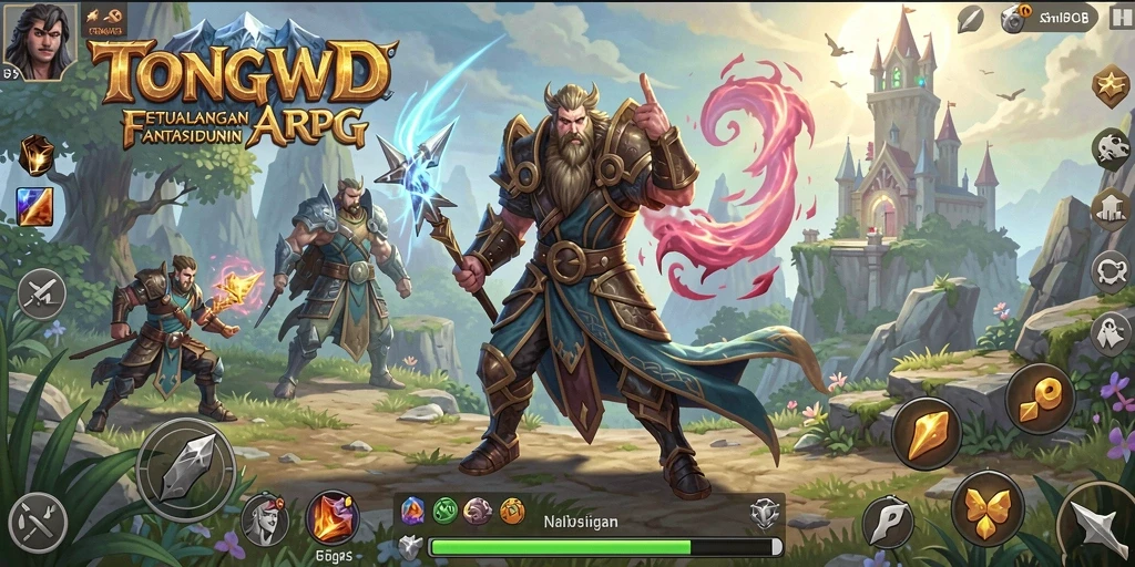 Gameplay seru dan mendebarkan di TONGWD dengan aksi ARPG.