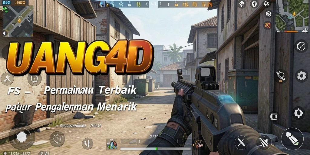 Tampilan gameplay mendebarkan dalam UANG4D dengan aksi tembak-menembak.
