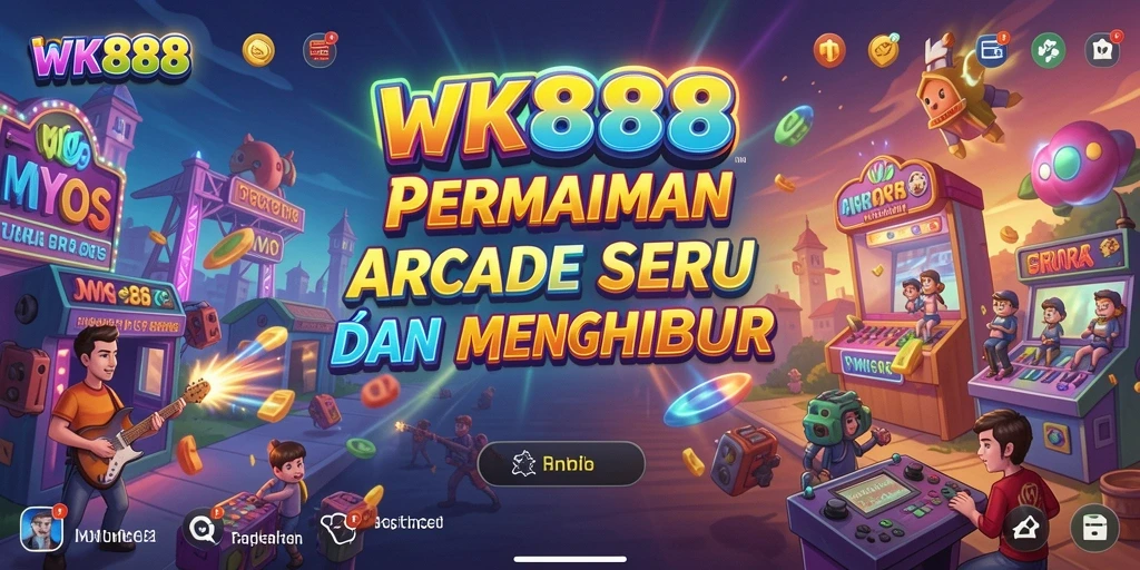 Screenshot utama gameplay WK888 yang menyajikan aksi arcade seru.